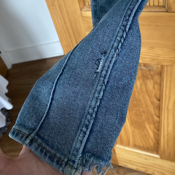 Levis 721 Vintage Skinny Jean size 27 distressed, seam accents & raw hems - Picture 11 of 15